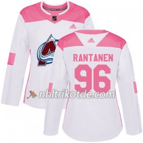 Colorado Avalanche Trikot Mikko Rantanen 96 Adidas 2017-2018 Weiß Pink Fashion Authentic - Dame